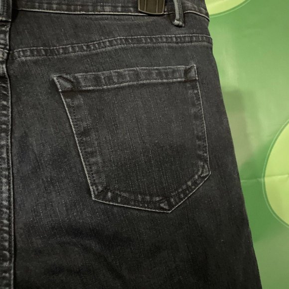 SOFT SURROUNDINGS Women's jeans w/crochet ankle detail in BLACK sz 10 - VGUC - Picture 9 of 14